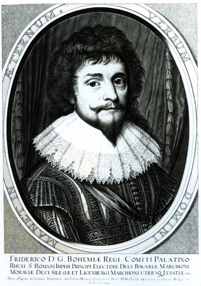 Frederick V (1596-1632), konge av Böhmen, kurfyrst Palatine av Rhinen, gravert av Willem Hondius (ca. 1597-ca. 1660), 1633 av German School