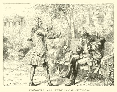 Fredrik den store og Voltaire av German School