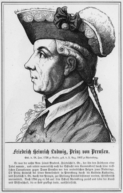 Friedrich Heinrich Ludwig, Prins av Preussen (gravering) av German School