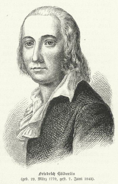Friedrich Hoelderlin, German poet and philosopher  av German School