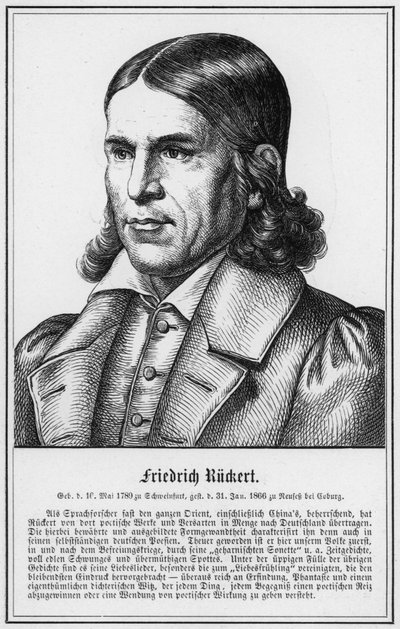 Friedrich Ruckert (gravering) av German School