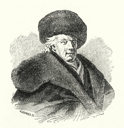Gavrila Dershavin , russisk poet (gravering) av German School