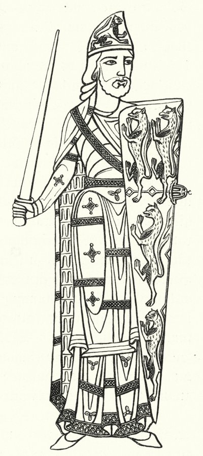 Geoffrey Plantagenet, greve av Anjou (gravering) av German School