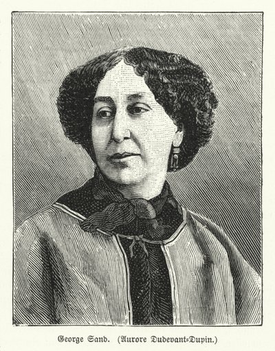 George Sand , fransk forfatter (litho) av German School