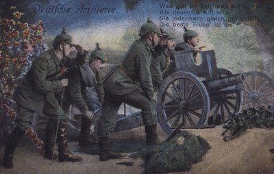 Tysk artilleri (fargelitografi) av German School