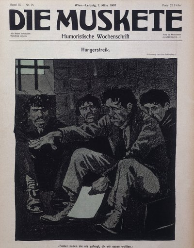 Tysk komedietidsskrift Die Muskete utgitt i 1907. av German School