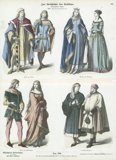 Tyske kostymer, 1300-tallet av German School