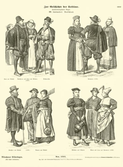 Tyske kostymer, 1500-tallet av German School