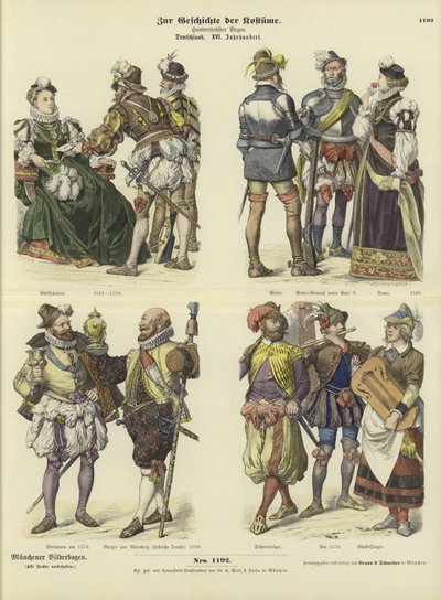 Tyske kostymer, 1500-tallet av German School