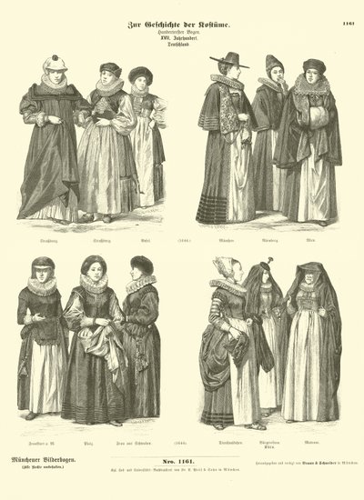 Tyske kostymer, 1600-tallet av German School