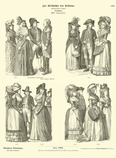 Tyske kostymer, 1700-tallet av German School