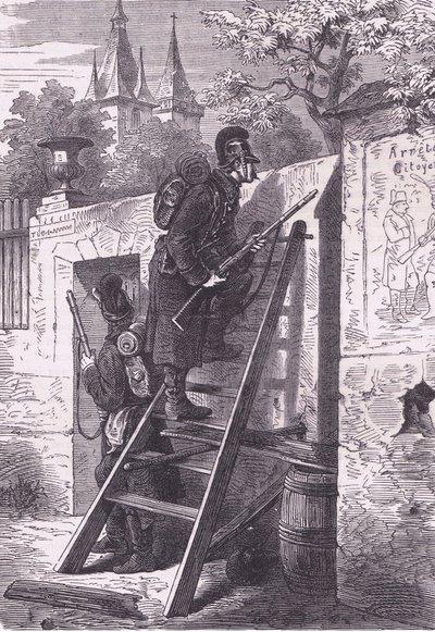 Tysk oppdagelsesfest, Cassells History of the War between France and Germany utgitt av Cassell and Company Limited, ca. 1890 (litho) av German School