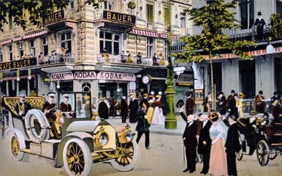 Tysk postkort som viser paraden til Kaiser Wilhelm II, ca. 1912 (se 212424) av German School