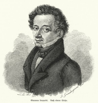 Giacomo Leopardi , italiensk filosof, poet og filolog av German School