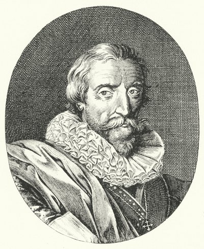 Giambattista Marino , italiensk poet (gravering) av German School