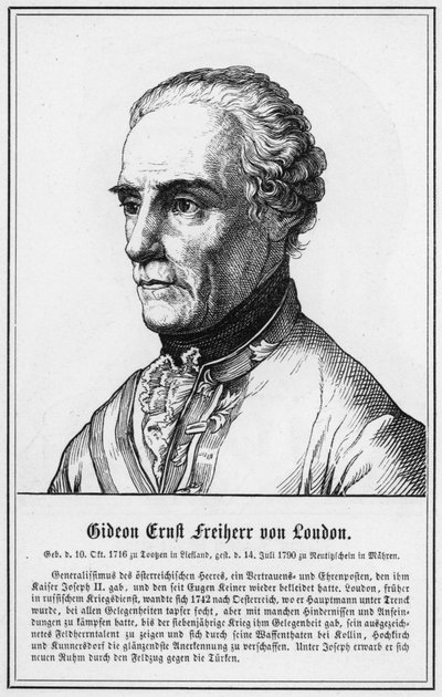 Gideon Ernst Freiherr von Loudon (gravering) av German School