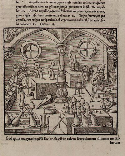 Glassfremstilling, fra a Book of Trades av German School