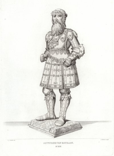 Godfrey av Bouillon av German School