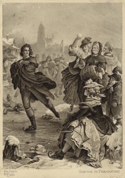 Goethe i Frankfurt (litografi) av German School