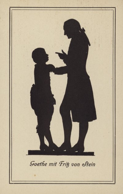 Goethe med Fritz von Stein (lito) av German School
