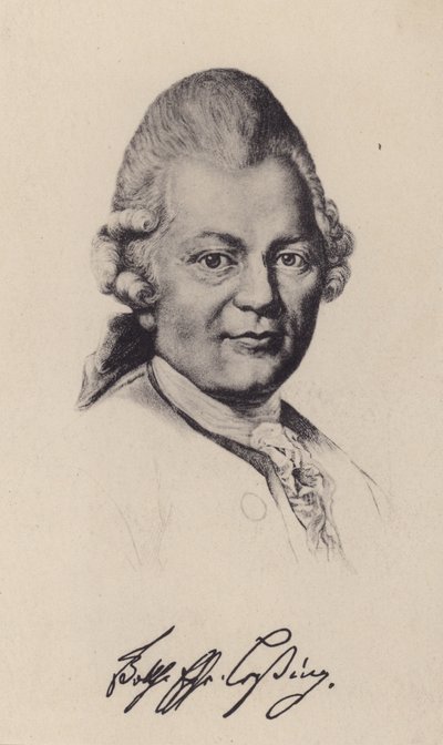 Gotthold Ephraim Lessing , tysk opplysningsfilosof, forfatter og dramatiker (litho) av German School