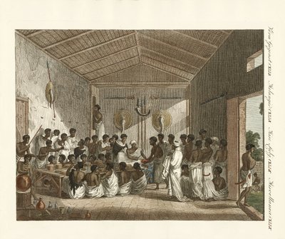 Flott symposia av Ras of Tiger i Abyssinia (farget gravering) av German School