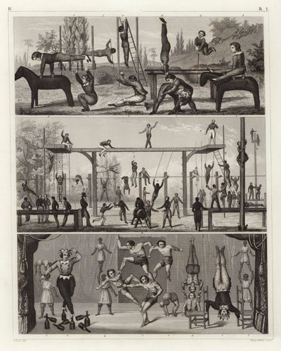 Gymnastikk og akrobatikk (gravering) av German School