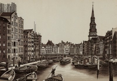 Hamburg: Reimers Fleet, Reimers Fleet (litho) av German School