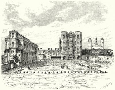 Hampton Court Palace, Richmond upon Thames (gravering) av German School
