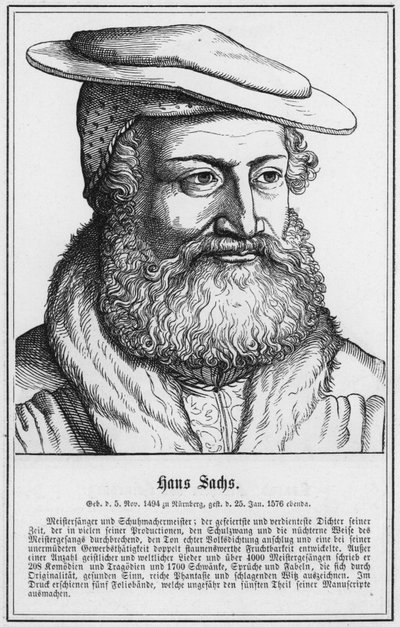 Hans Sachs (gravering) av German School