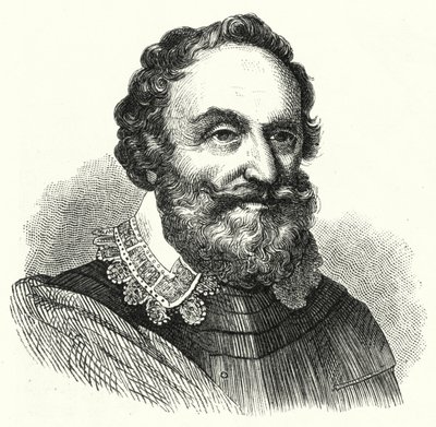 Heinrich Matthias, greve av Thurn, bohemsk militærsjef for trettiårskrigen (gravering) av German School