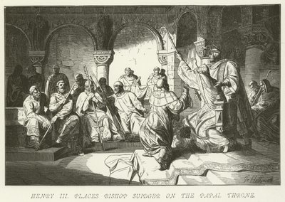 Henry III plasserer biskop Suidger på den pavelige tronen av German School