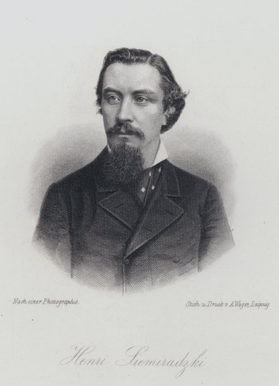 Henryk Siemiradzki , polsk kunstner (gravering) av German School