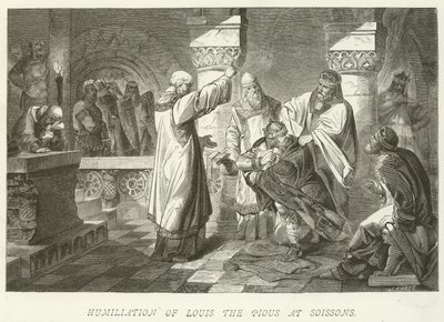 Ydmykelse av Ludvig den fromme ved Soissons av German School