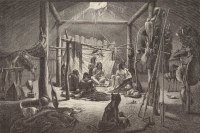 Hytte til nordamerikansk indianersjef (gravering) av German School