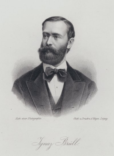 Ignaz Brull , moraviskfødt østerriksk pianist og komponist (gravering) av German School