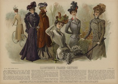 Illustrasjon for Illustrirte Frauen-Zeitung (farge litho) av German School