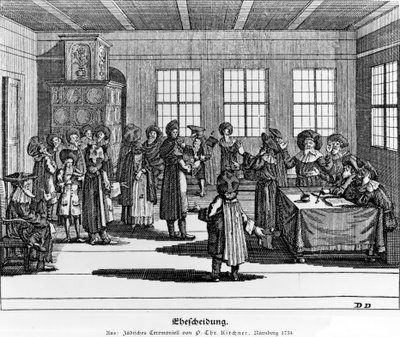 Illustrasjon hentet fra den jødiske seremonien, eller beskrivelse av disse brukene av Paul Christian Kirchner, 1724 av German School