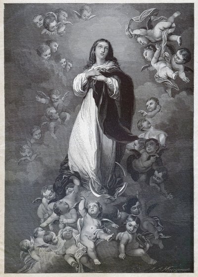 Immaculee Conception, rundt 1900 (gravering) av German School