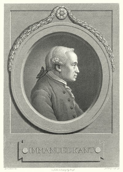 Immanuel Kant , tysk filosof (gravering) av German School