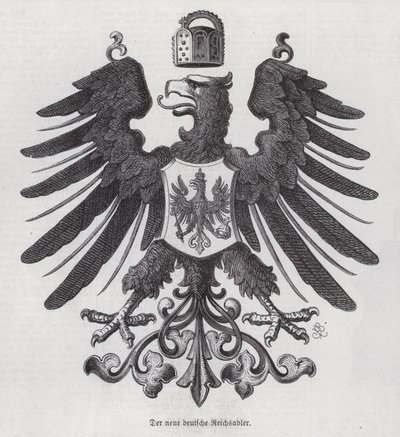 Imperial eagle, nytt emblem fra Tyskland (gravering) av German School