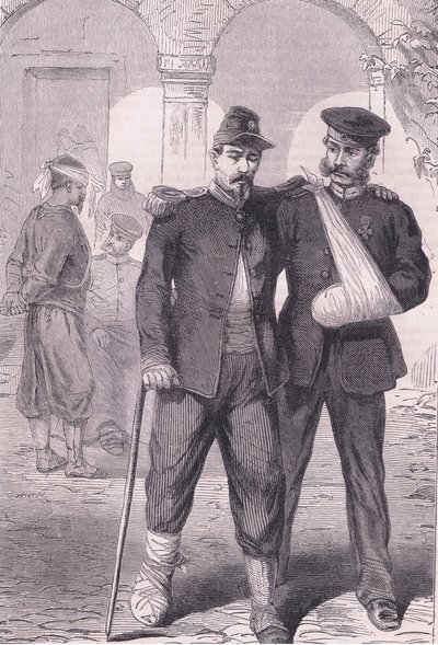 På sykehuset, Cassells History of the War between France and Germany utgitt av Cassell and Company Limited, ca. 1890 (litho) av German School