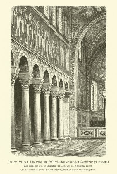 Interiør av basilikaen Sant