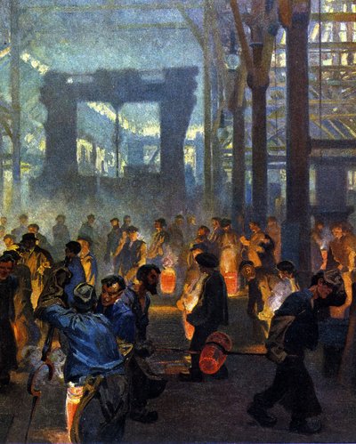 Interiør i en metallurgifabrikk i 1908. I følge Jugend av German School