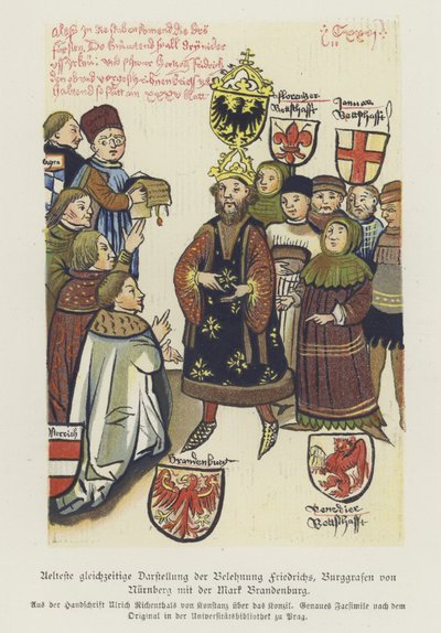 Investitur av Frederick V, Burgrave of Nürnberg av German School