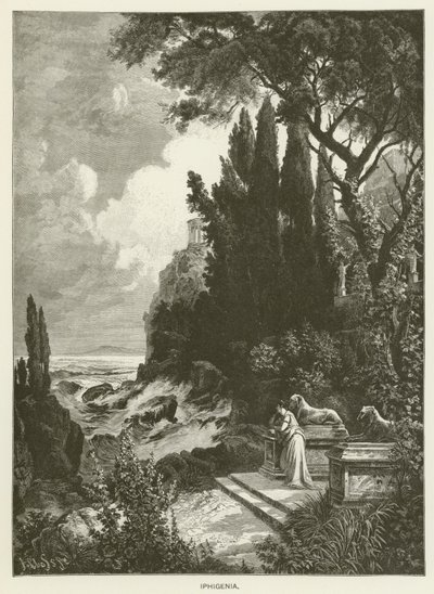 Iphigenia (gravering) av German School