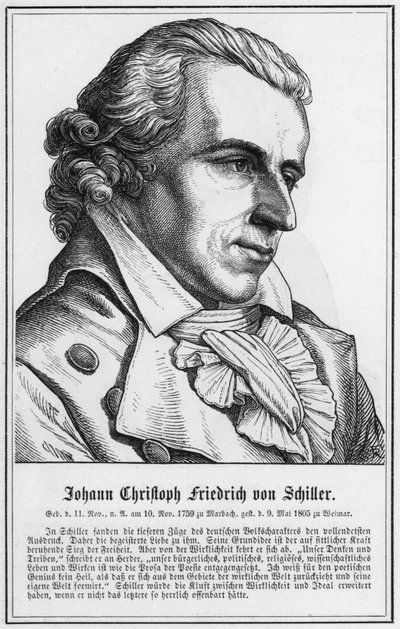 Johann Christoph Friedrich von Schiller (gravering) av German School