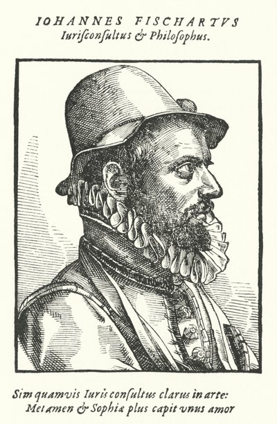 Johann Fischart , tysk satiriker og publicist (gravering) av German School