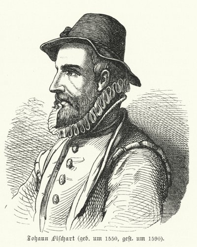 Johann Fischart , tysk forfatter og satiriker (gravering) av German School