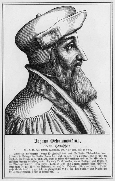 Johann Oekolampadius (gravering) av German School